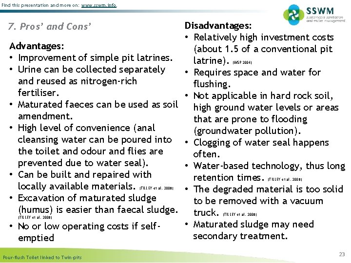 Find this presentation and more on: www. sswm. info. Disadvantages: • Relatively high investment