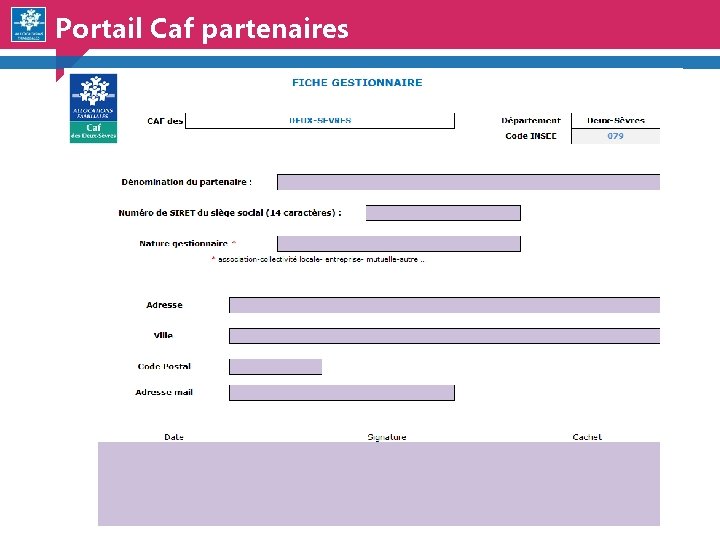 Portail Caf partenaires 