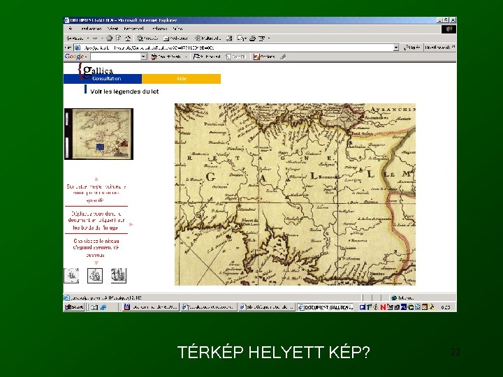 TÉRKÉP HELYETT KÉP? 22 