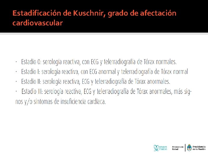 Estadificación de Kuschnir, grado de afectación cardiovascular 