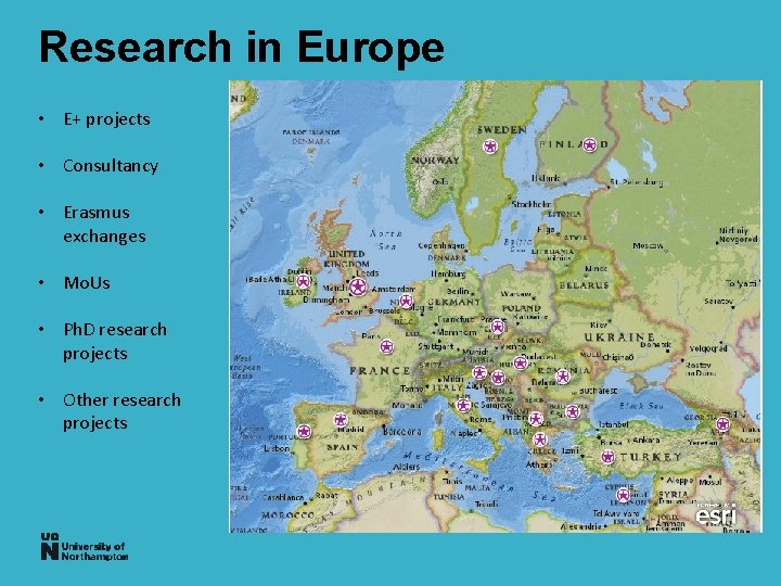 Research in Europe • E+ projects • Consultancy • Erasmus exchanges • Mo. Us