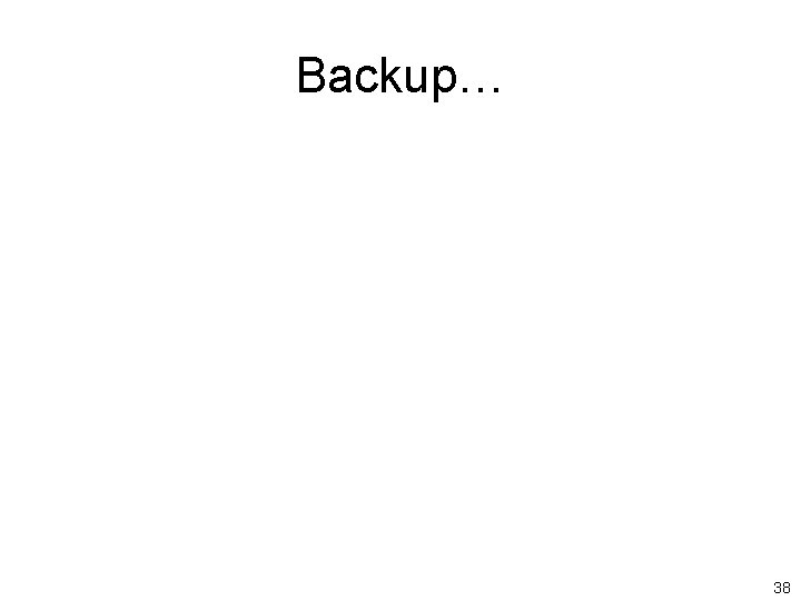 Backup… 38 