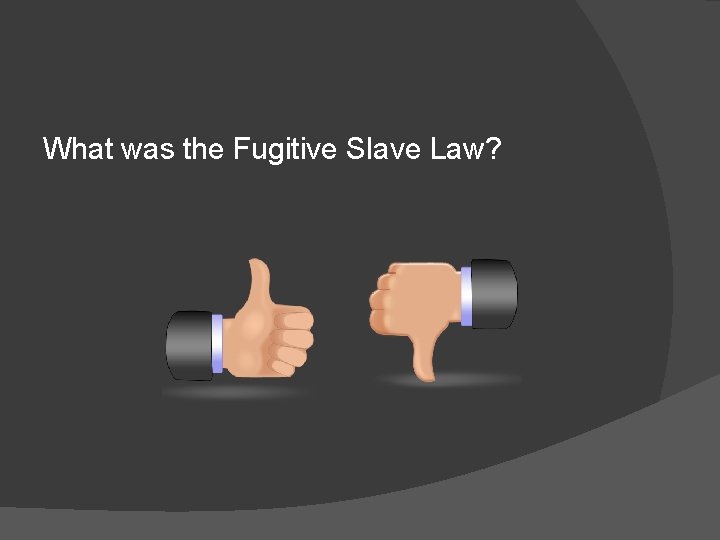 What was the Fugitive Slave Law? 