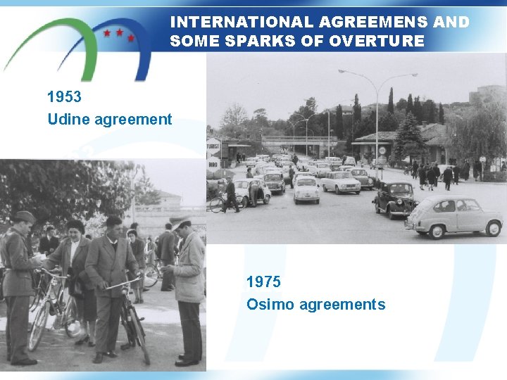 INTERNATIONAL AGREEMENS AND SOME SPARKS OF OVERTURE 1953 Udine agreement 953 VIDEMSKI SPORAZUM /