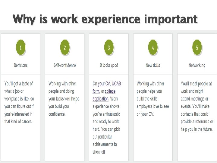 Why is work experience important Why is work experience important