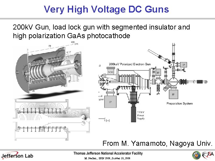 Very High Voltage DC Guns 200 k. V Gun, load lock gun with segmented
