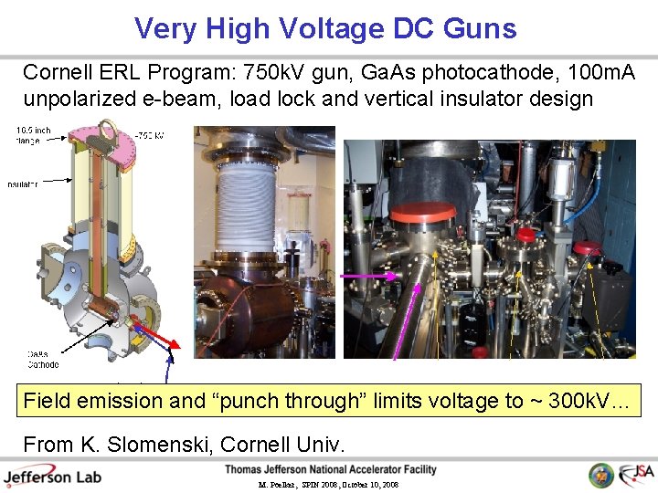 Very High Voltage DC Guns Cornell ERL Program: 750 k. V gun, Ga. As
