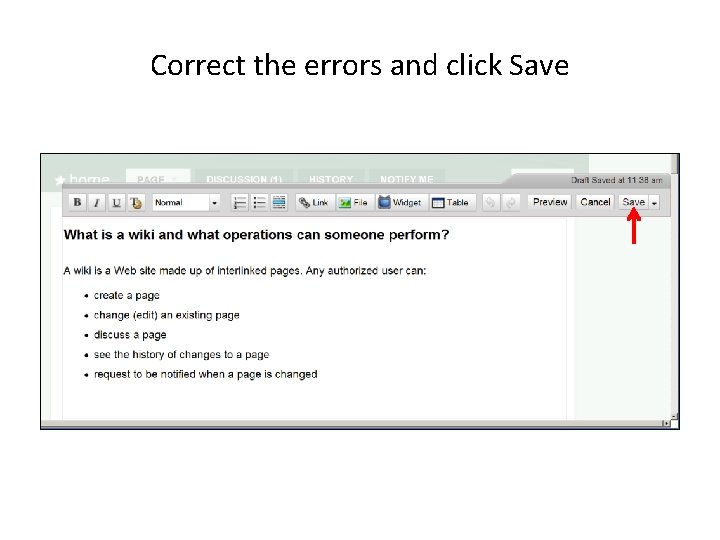 Correct the errors and click Save 