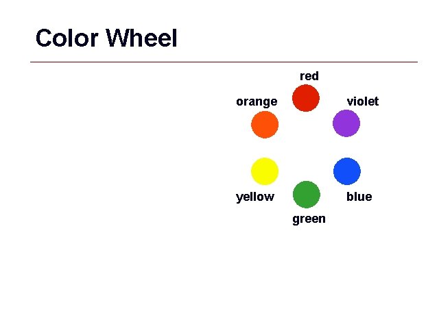 Color Wheel red orange violet yellow blue green GIS 31 