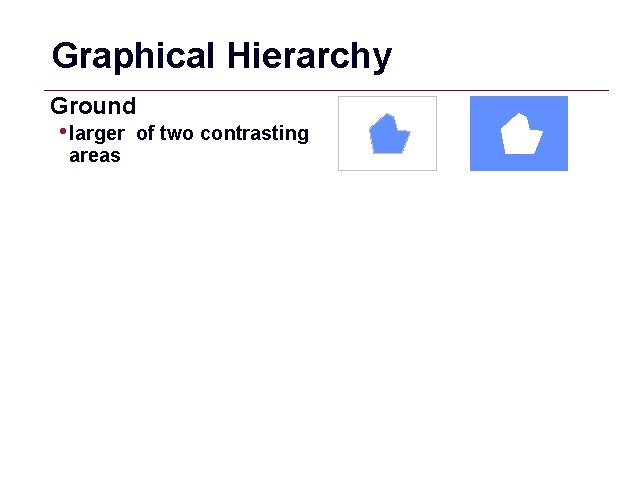 Graphical Hierarchy Ground • larger areas of two contrasting GIS 50 