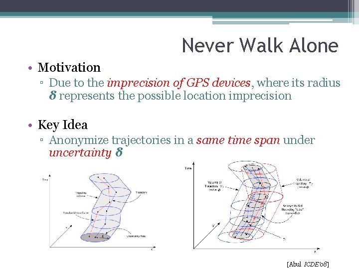 Never Walk Alone • Motivation ▫ Due to the imprecision of GPS devices, where