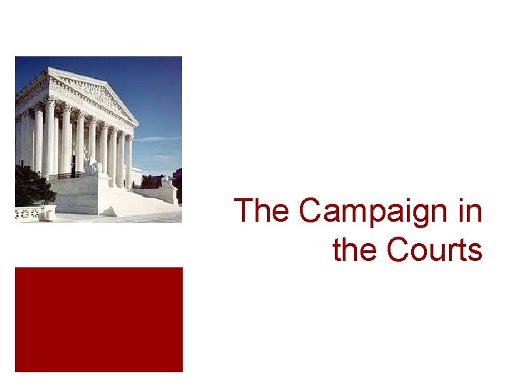 The Campaign in the Courts 