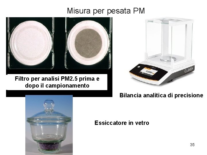 Misura per pesata PM Filtro per analisi PM 2. 5 prima e dopo il