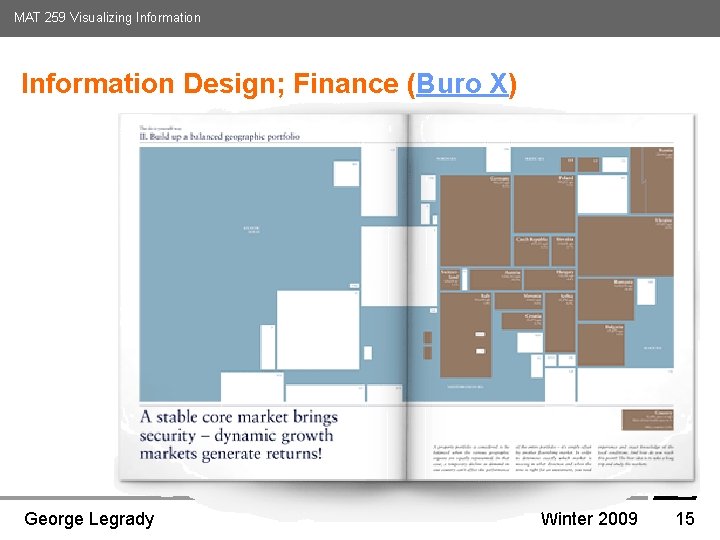 MAT 259 Visualizing Information Design; Finance (Buro X) Media Arts and Technology Graduate Program MAT 259 Visualizing Information Design; Finance (Buro X) Media Arts and Technology Graduate Program