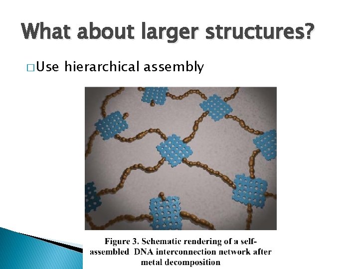 What about larger structures? � Use hierarchical assembly 
