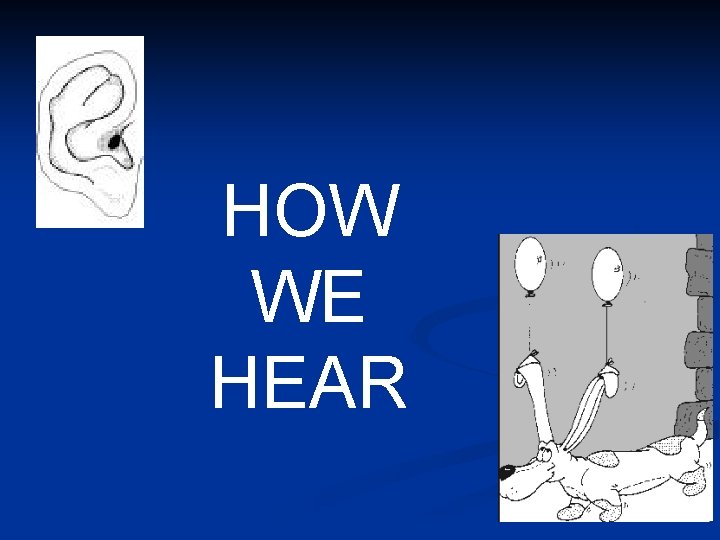 HOW WE HEAR 