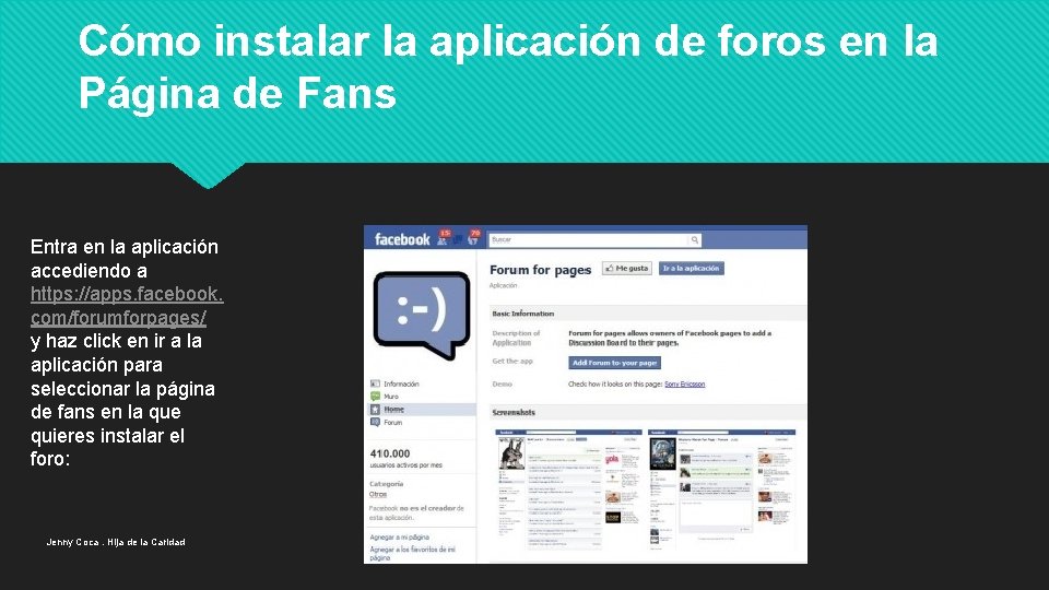 Cómo instalar la aplicación de foros en la Página de Fans Entra en la