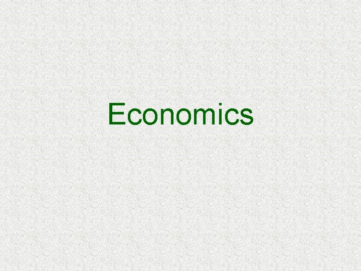 Economics 