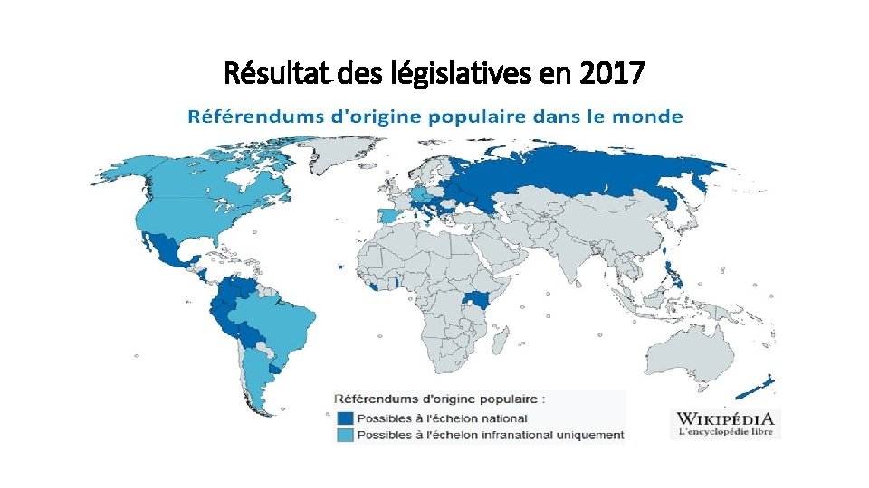 Résultat des législatives en 2017 