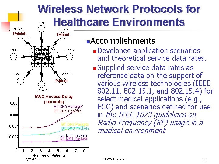 Wireless Network Protocols for Healthcare Environments Patient n Developed application scenarios and theoretical service