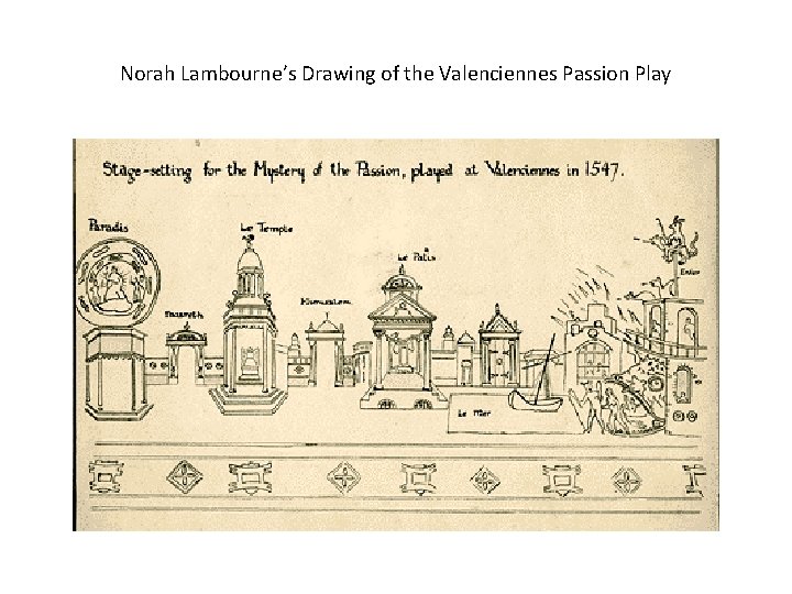 Norah Lambourne’s Drawing of the Valenciennes Passion Play 