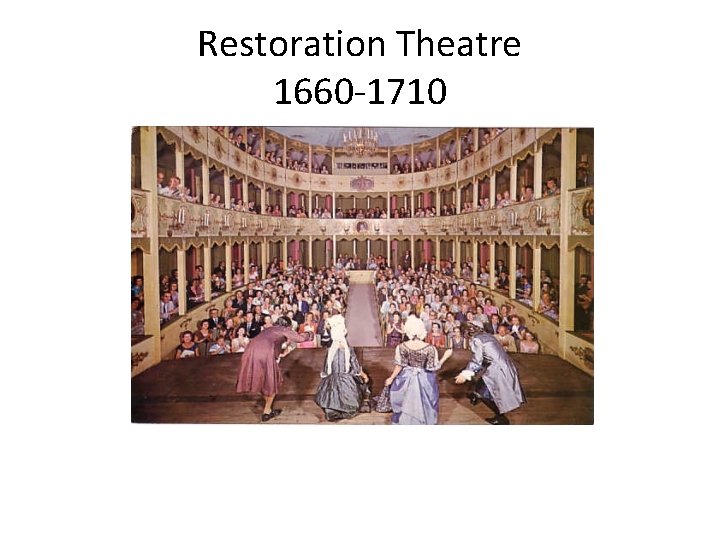 Restoration Theatre 1660 -1710 