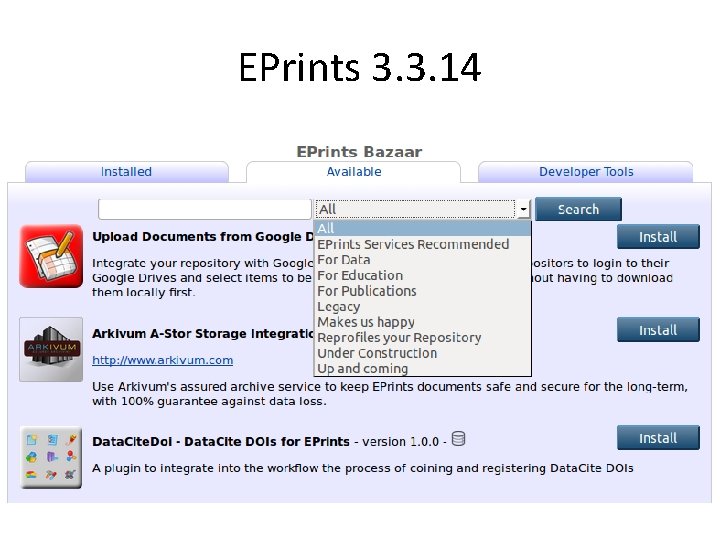 EPrints 3. 3. 14 