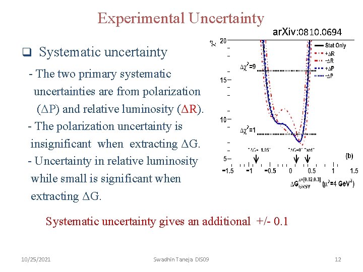 Experimental Uncertainty ar. Xiv: 0810. 0694 q Systematic uncertainty - The two primary systematic