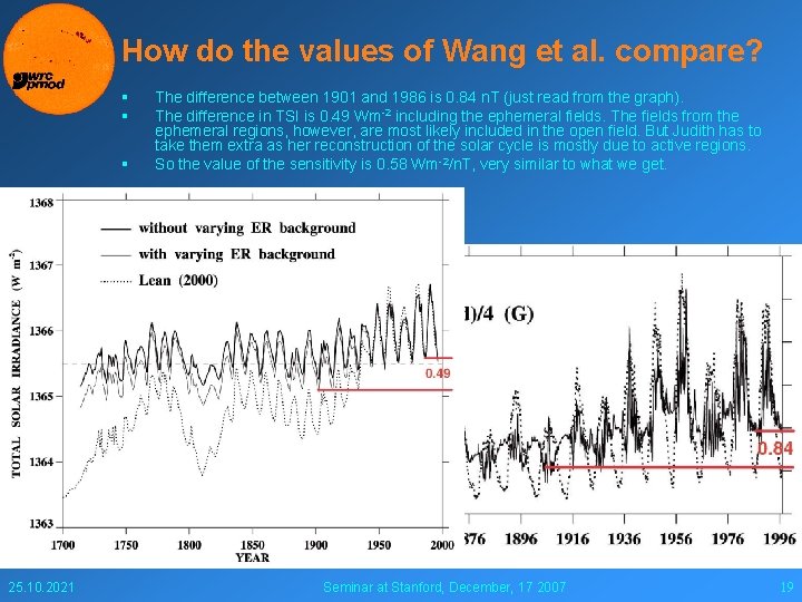 How do the values of Wang et al. compare? § § § 25. 10.