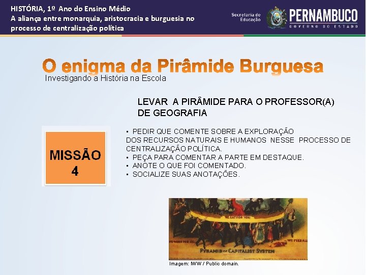 HISTÓRIA, 1º Ano do Ensino Médio A aliança entre monarquia, aristocracia e burguesia no