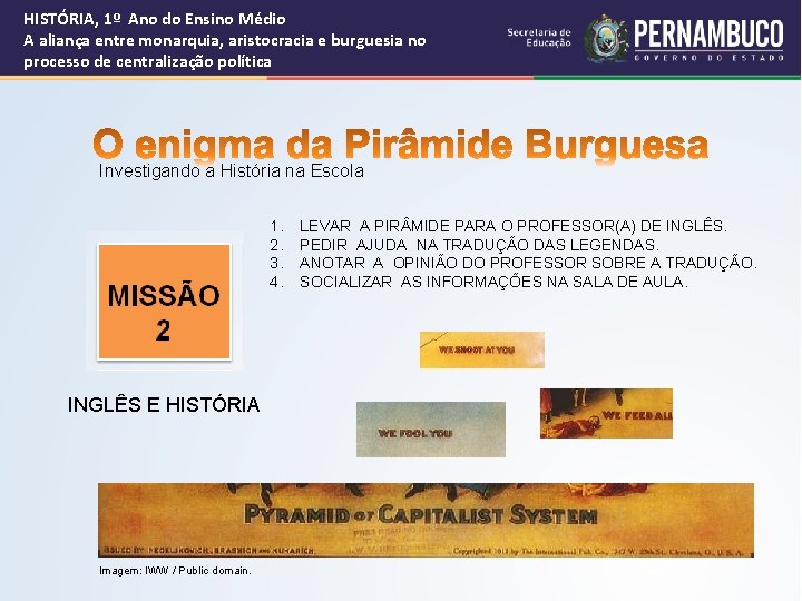 HISTÓRIA, 1º Ano do Ensino Médio A aliança entre monarquia, aristocracia e burguesia no