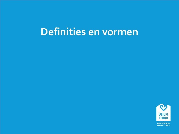 Definities en vormen 