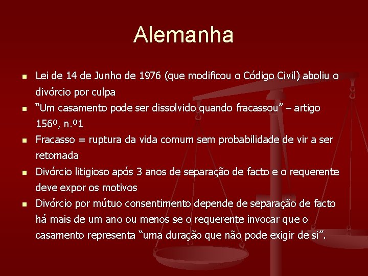 Alemanha n Lei de 14 de Junho de 1976 (que modificou o Código Civil)