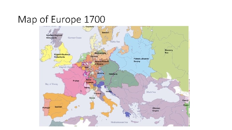 Map of Europe 1700 