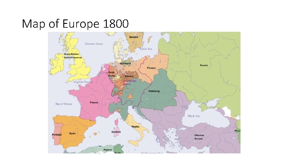 Map of Europe 1800 