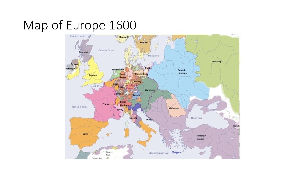 Map of Europe 1600 