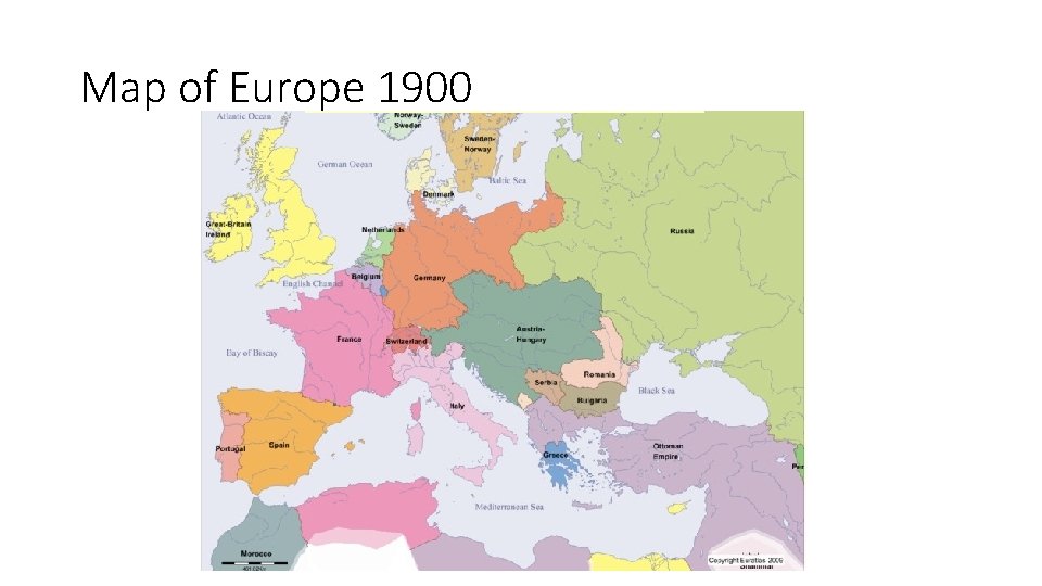 Map of Europe 1900 