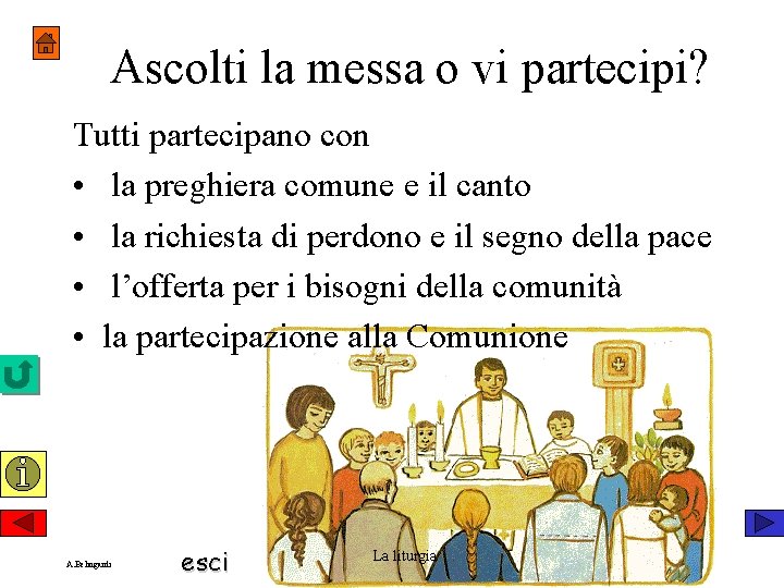 Ascolti la messa o vi partecipi? Tutti partecipano con • la preghiera comune e