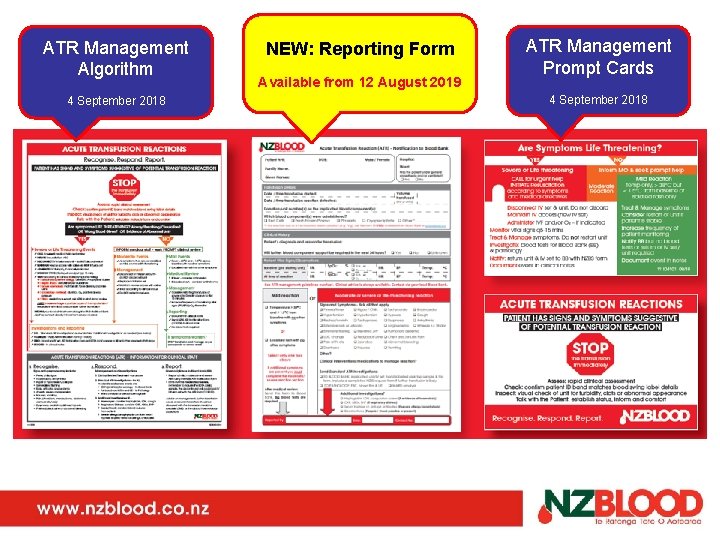 ATR Management Algorithm 4 September 2018 NEW: Reporting Form Available from 12 August 2019