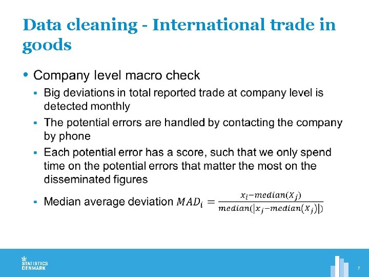 Data cleaning - International trade in goods 7 