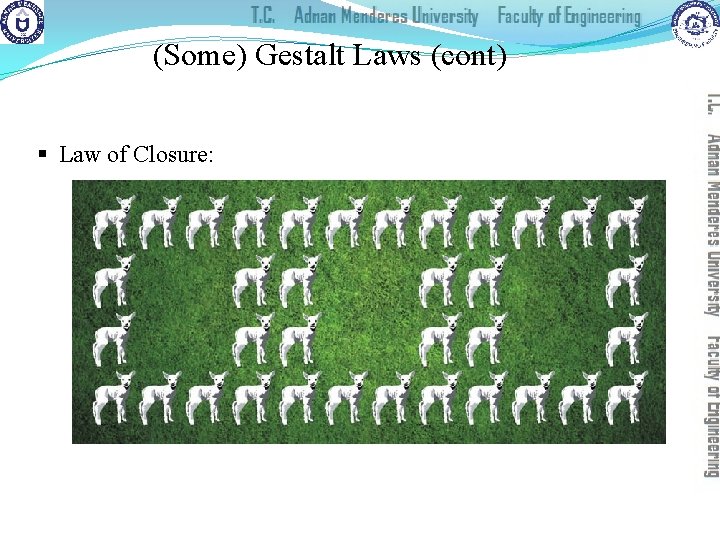 (Some) Gestalt Laws (cont) § Law of Closure: 