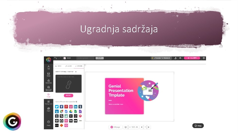 Ugradnja sadržaja 