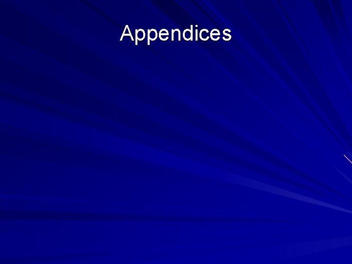 Appendices 