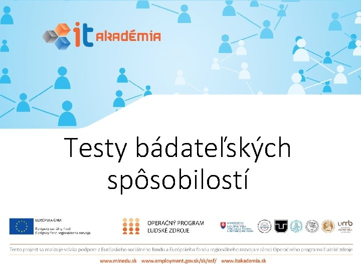 Testy bádateľských spôsobilostí 