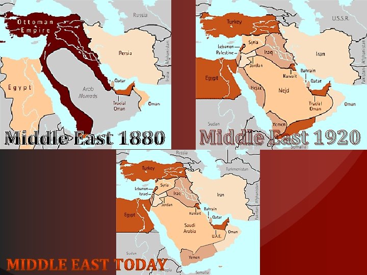 Middle East 1880 Middle East 1920 