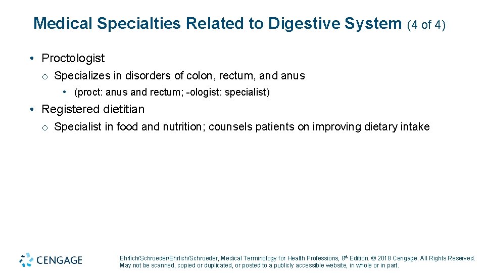 Medical Specialties Related to Digestive System (4 of 4) • Proctologist o Specializes in Medical Specialties Related to Digestive System (4 of 4) • Proctologist o Specializes in