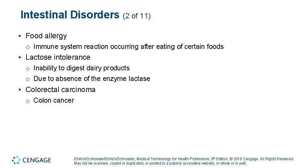 Intestinal Disorders (2 of 11) • Food allergy o Immune system reaction occurring after Intestinal Disorders (2 of 11) • Food allergy o Immune system reaction occurring after