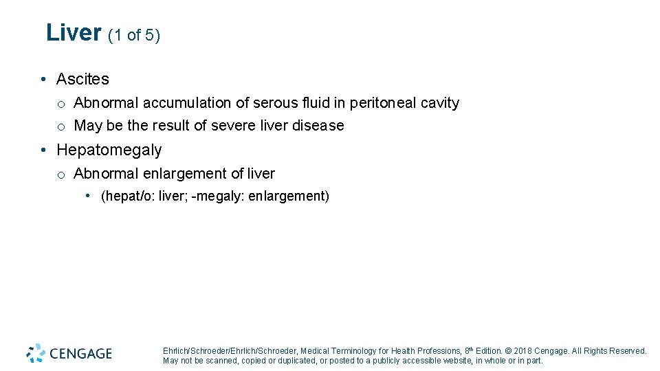 Liver (1 of 5) • Ascites o Abnormal accumulation of serous fluid in peritoneal Liver (1 of 5) • Ascites o Abnormal accumulation of serous fluid in peritoneal