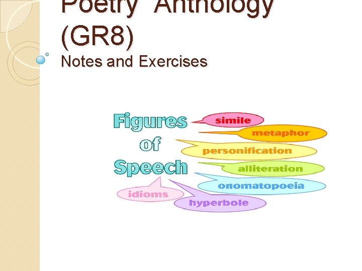 Poetry Anthology GR 8 Notes and Exercises Metaphor