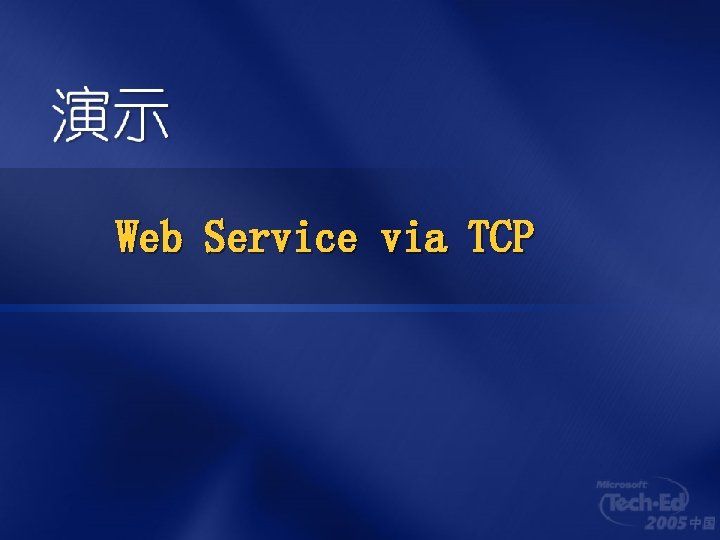 Web Service via TCP 